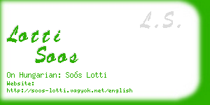 lotti soos business card