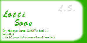 lotti soos business card